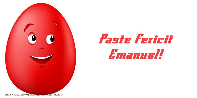 Felicitari de Paste - Paste Fericit Emanuel!