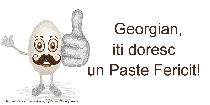 Felicitari de Paste - Georgian, iti doresc un Paste Fericit!