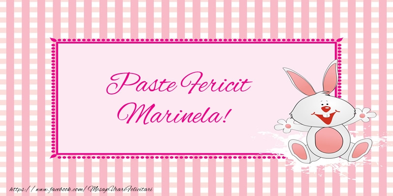Felicitari de Paste - Iepuras | Paste Fericit Marinela!