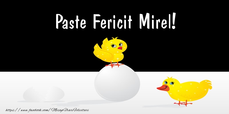 Felicitari de Paste - Puisor | Paste Fericit Mirel!
