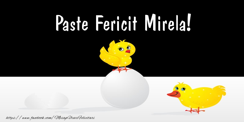 Felicitari de Paste - Puisor | Paste Fericit Mirela!