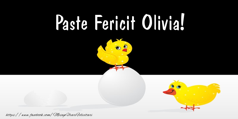  Felicitari de Paste - Puisor | Paste Fericit Olivia!