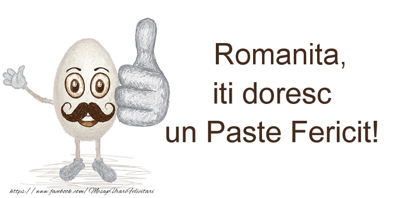 Felicitari de Paste - Romanita, iti doresc un Paste Fericit!