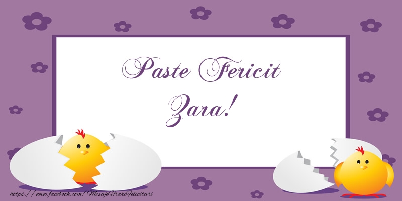 Felicitari de Paste - Puisor | Paste Fericit Zara!