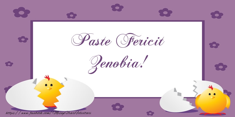 Felicitari de Paste - Puisor | Paste Fericit Zenobia!