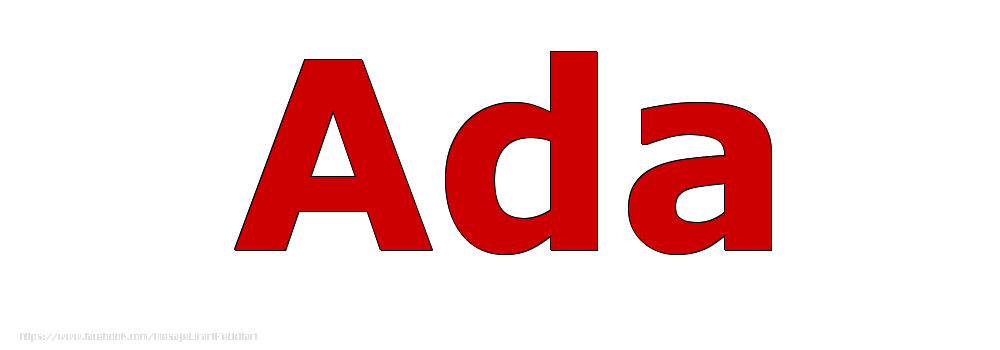 Felicitari cu numele tau - Poza cu numele Ada - Rosu