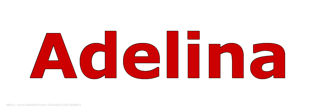 Felicitari cu numele tau - Poza cu numele Adelina - Rosu
