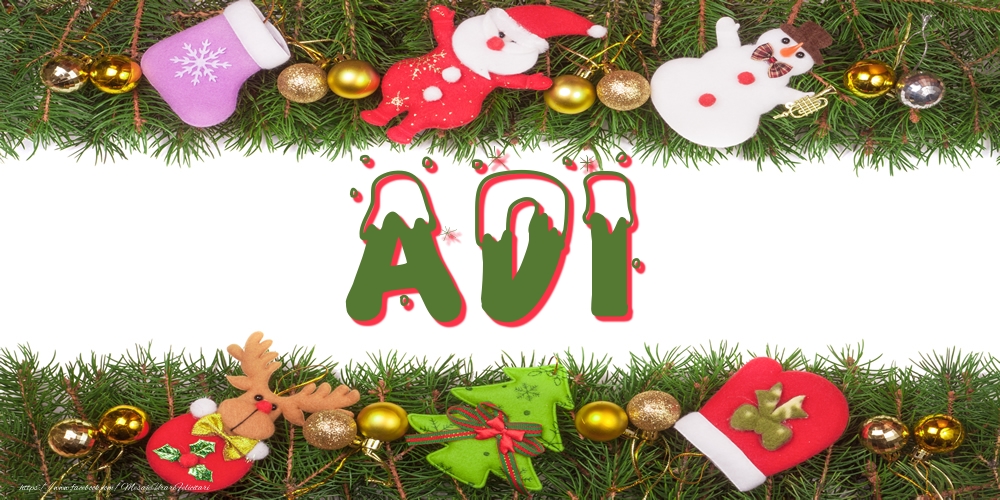 Felicitari cu numele tau - Poza cu numele Adi de Craciun