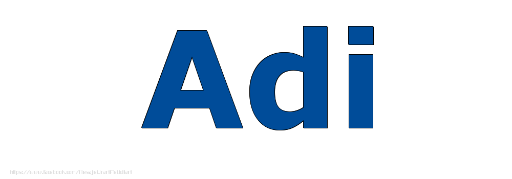 Felicitari cu numele tau - Poza cu numele Adi - Albastru