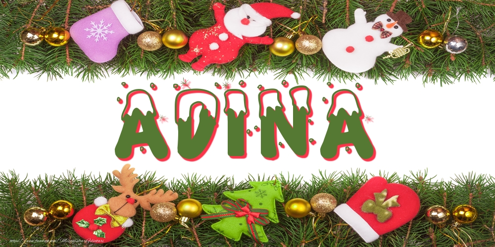 Felicitari cu numele tau - Poza cu numele Adina de Craciun