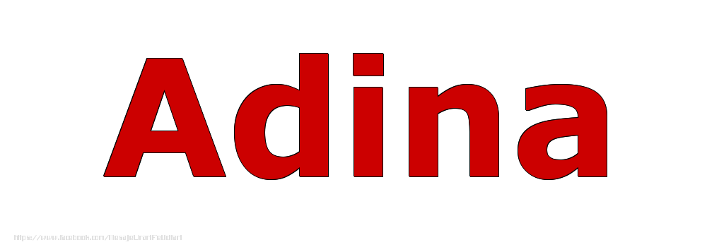 Felicitari cu numele tau - Poza cu numele Adina - Rosu