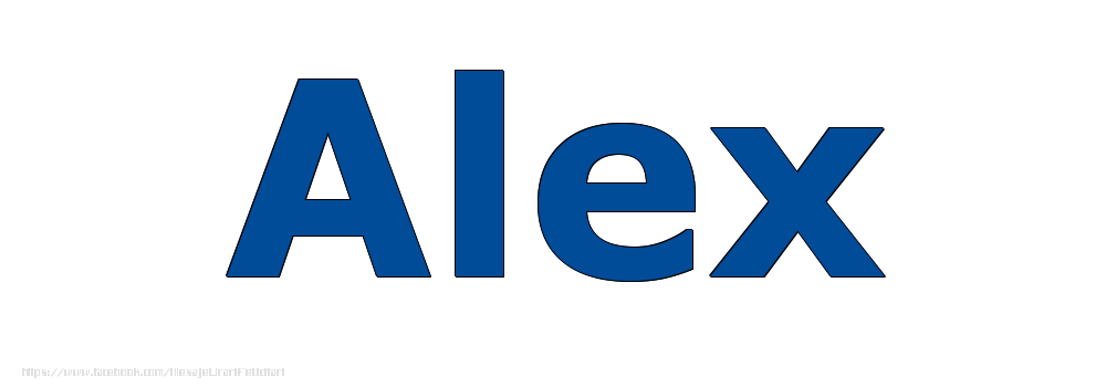 Felicitari cu numele tau - Poza cu numele Alex - Albastru