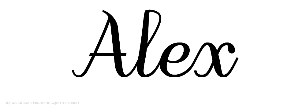 Felicitari cu numele tau - Imagine cu numele Alex - Scris de mână