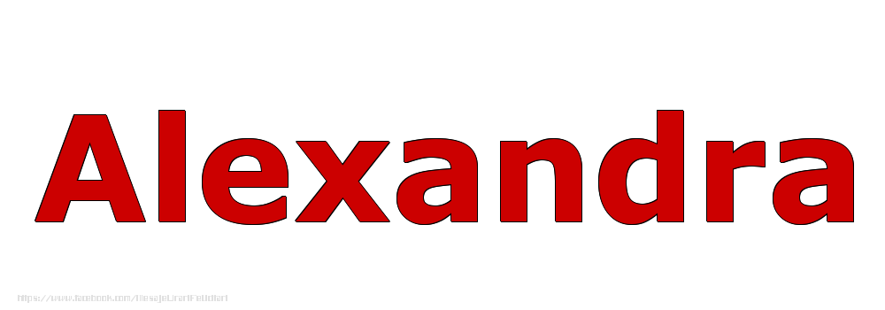 Felicitari cu numele tau - Poza cu numele Alexandra - Rosu