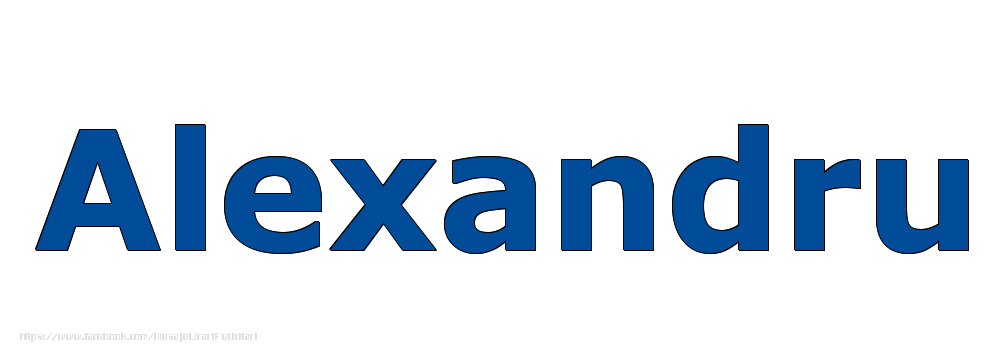 Felicitari cu numele tau - Poza cu numele Alexandru - Albastru