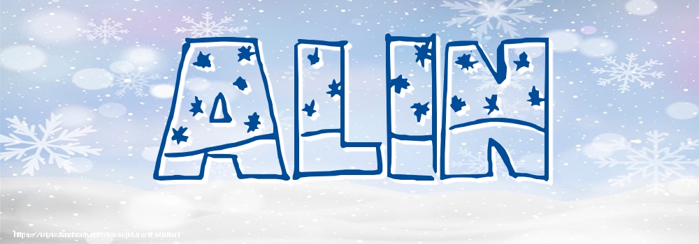 Felicitari cu numele tau - Imagine cu numele Alin - Iarna