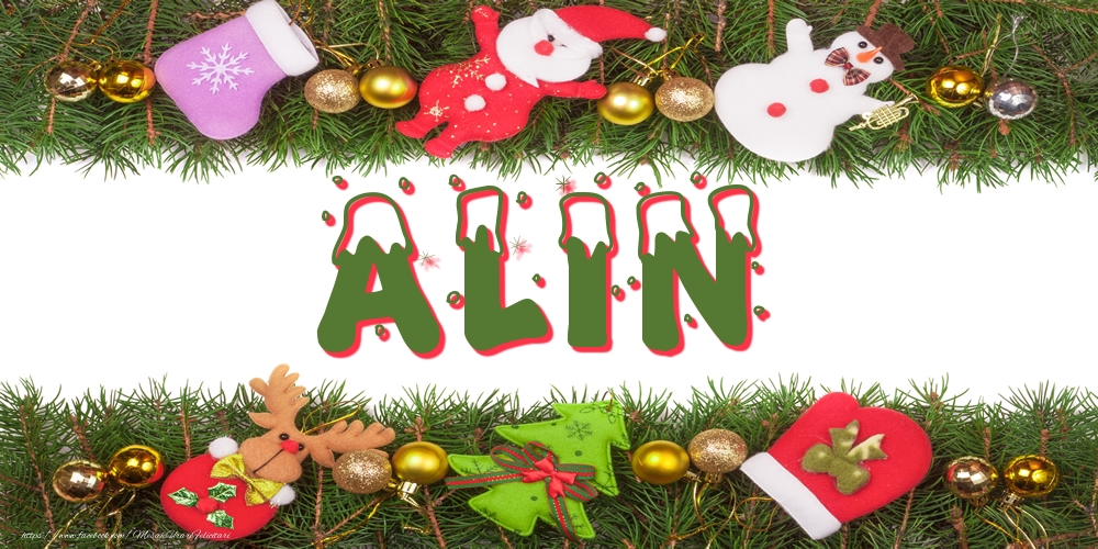 Felicitari cu numele tau - Poza cu numele Alin de Craciun