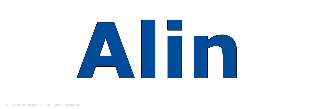 Felicitari cu numele tau - Poza cu numele Alin - Albastru