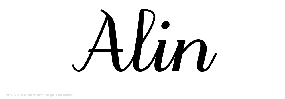 Felicitari cu numele tau - Imagine cu numele Alin - Scris de mână