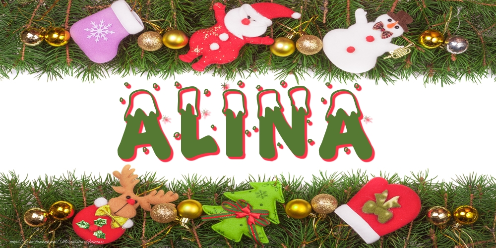 Felicitari cu numele tau - Poza cu numele Alina de Craciun