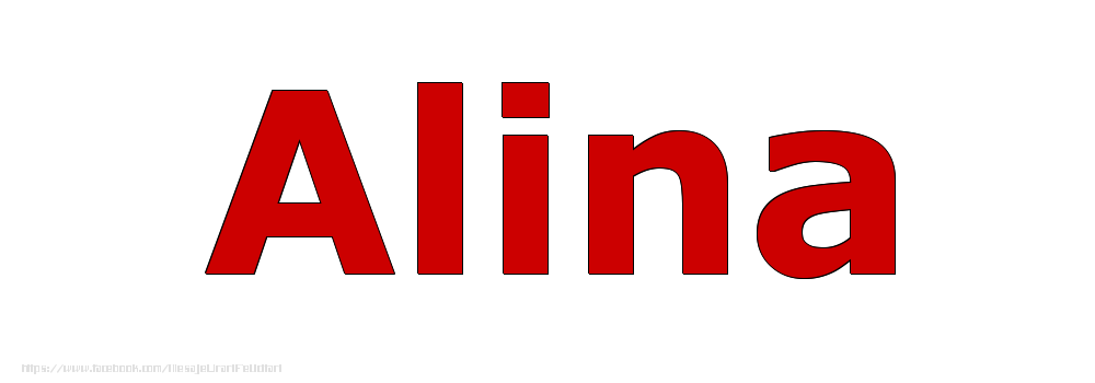 Felicitari cu numele tau - Poza cu numele Alina - Rosu