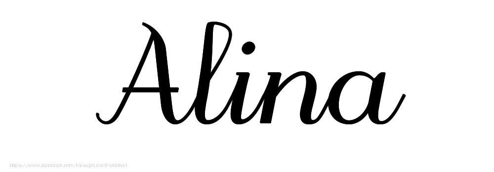 Felicitari cu numele tau - Imagine cu numele Alina - Scris de mână