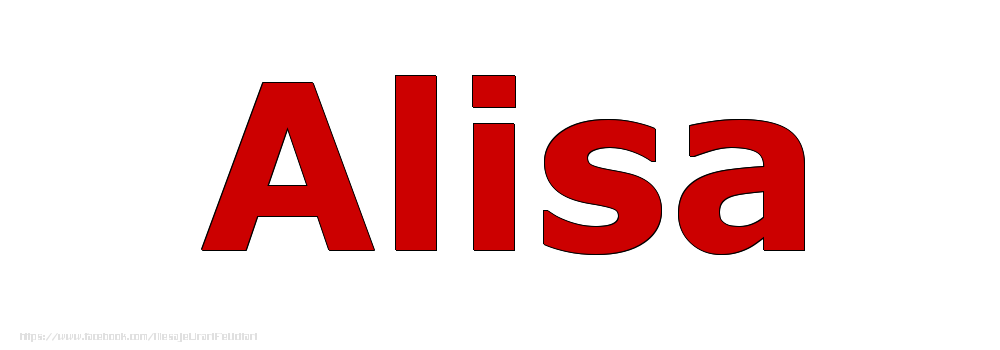 Felicitari cu numele tau - Poza cu numele Alisa - Rosu