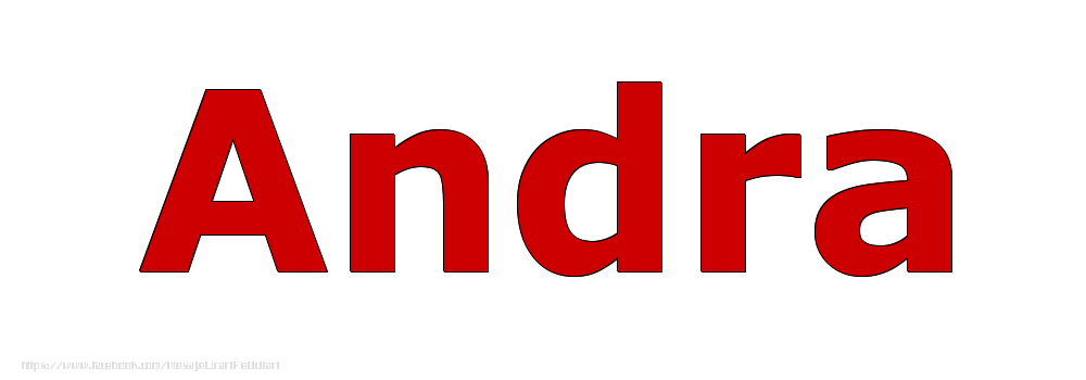 Felicitari cu numele tau - Poza cu numele Andra - Rosu