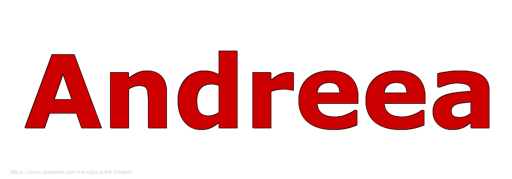 Felicitari cu numele tau - Poza cu numele Andreea - Rosu