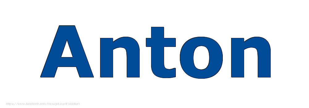 Felicitari cu numele tau - Poza cu numele Anton - Albastru