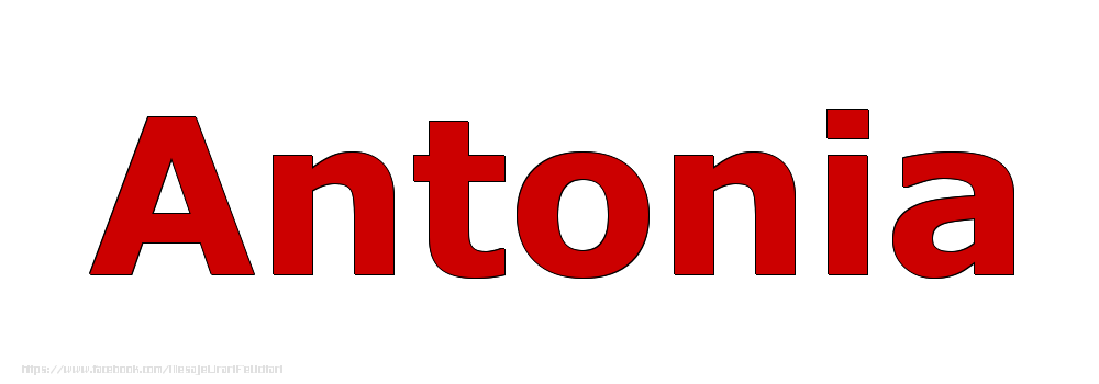 Felicitari cu numele tau - Poza cu numele Antonia - Rosu