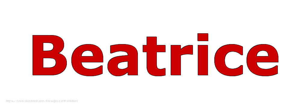Felicitari cu numele tau - Poza cu numele Beatrice - Rosu