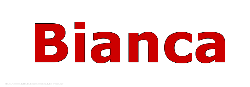 Felicitari cu numele tau - Poza cu numele Bianca - Rosu