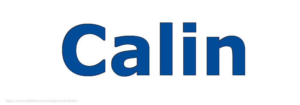 Felicitari cu numele tau - Poza cu numele Calin - Albastru