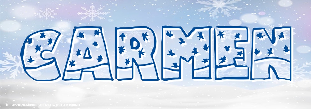 Felicitari cu numele tau - Imagine cu numele Carmen - Iarna