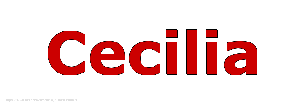 Felicitari cu numele tau - Poza cu numele Cecilia - Rosu