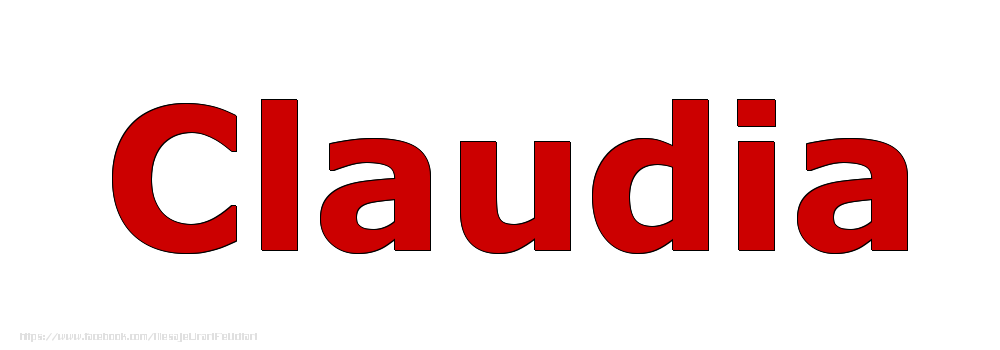 Felicitari cu numele tau - Poza cu numele Claudia - Rosu