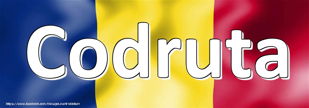 Felicitari cu numele tau - Numele Codruta pe steagul României