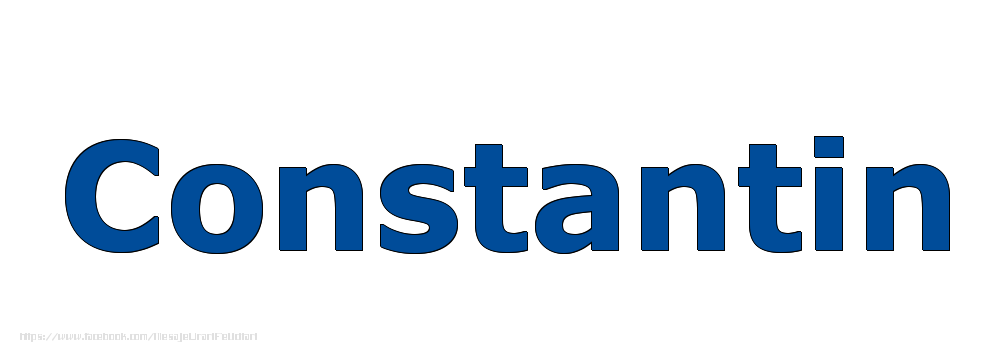 Felicitari cu numele tau - Poza cu numele Constantin - Albastru