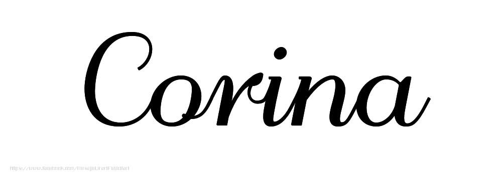 Felicitari cu numele tau - Imagine cu numele Corina - Scris de mână