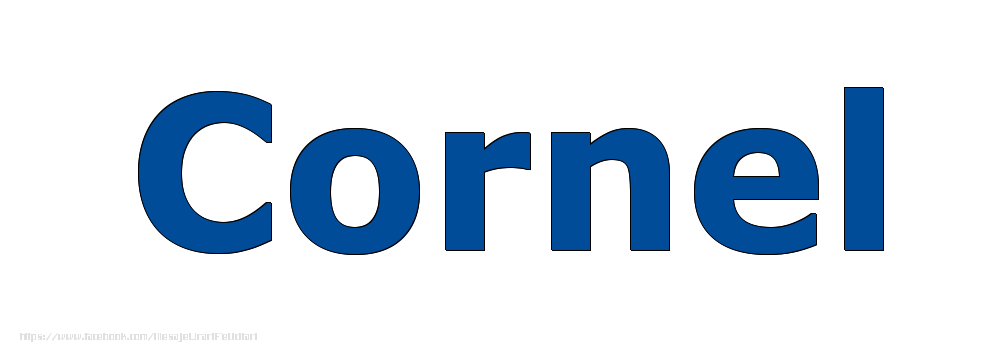 Felicitari cu numele tau - Poza cu numele Cornel - Albastru