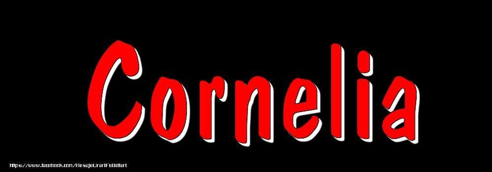 Felicitari cu numele tau - Imagine cu numele Cornelia - Rosu pe fundal Negru
