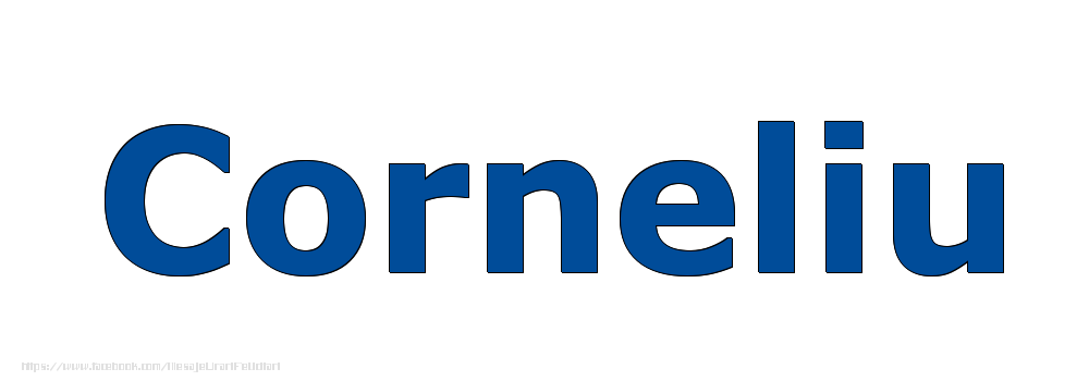 Felicitari cu numele tau - Poza cu numele Corneliu - Albastru