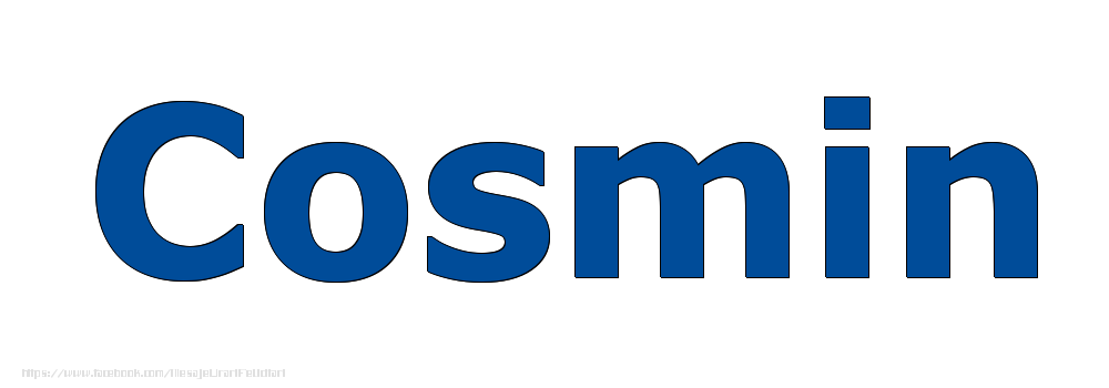 Felicitari cu numele tau - Poza cu numele Cosmin - Albastru