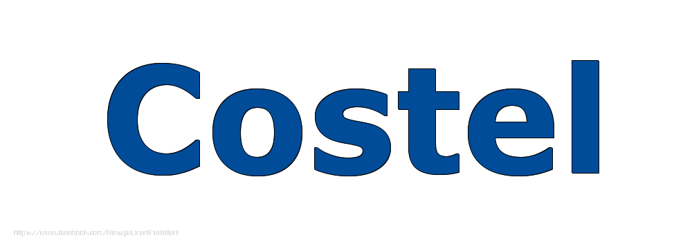 Felicitari cu numele tau - Poza cu numele Costel - Albastru