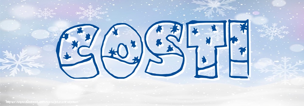 Felicitari cu numele tau - Imagine cu numele Costi - Iarna