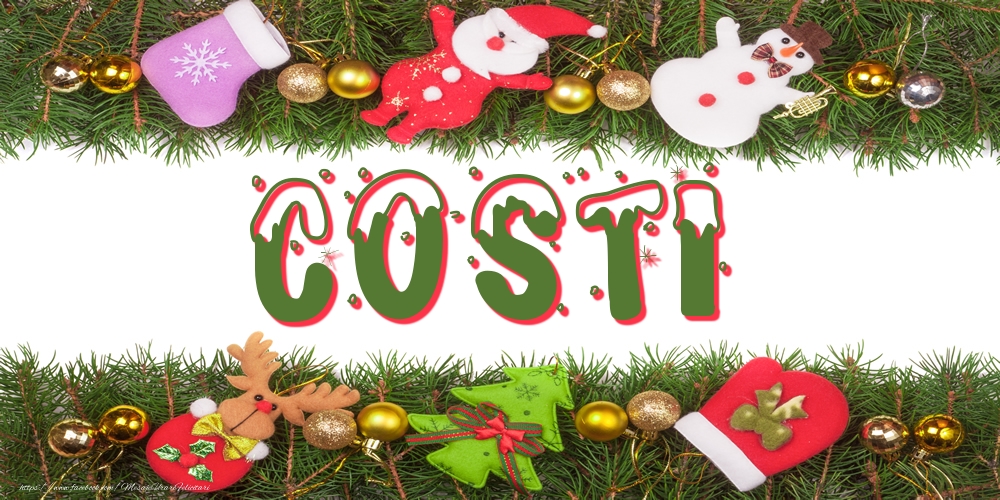 Felicitari cu numele tau - Poza cu numele Costi de Craciun