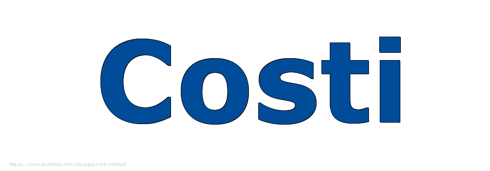 Felicitari cu numele tau - Poza cu numele Costi - Albastru