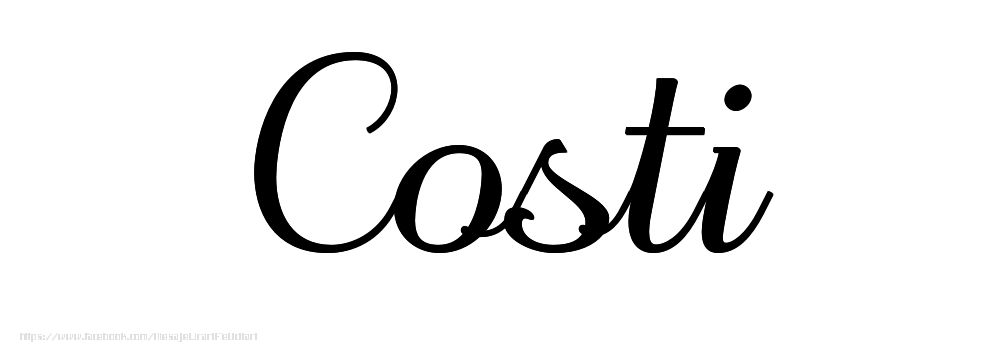 Felicitari cu numele tau - Imagine cu numele Costi - Scris de mână