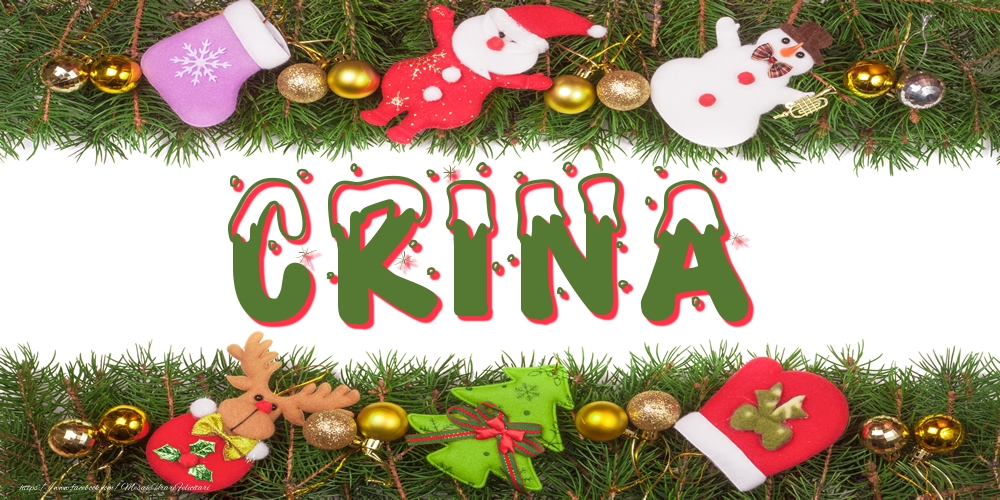 Felicitari cu numele tau - Poza cu numele Crina de Craciun
